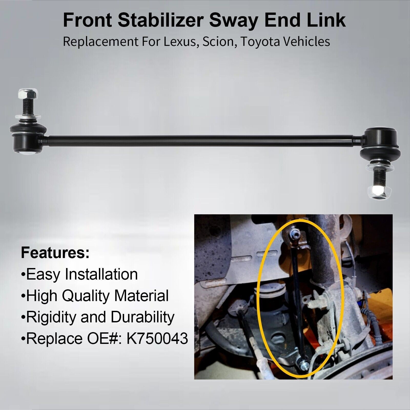 2X Front Sway Bar End Links Fit For Toyota RAV4 Prius CT200h HS250h NX300h Scion