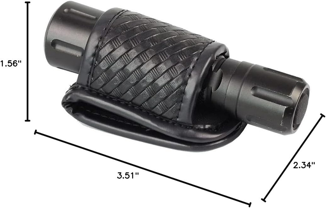 Compact Flashlight Holder, Open Top Compact Light Holder -Duty Belt Basketweave