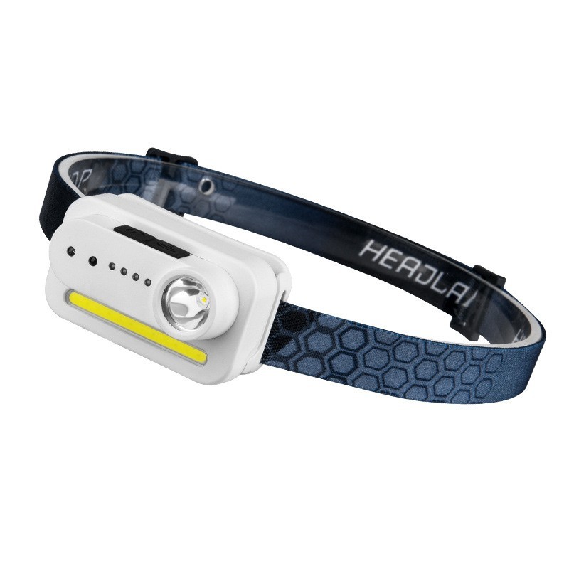 COB LED Headlamp USB Rechargeable Headlight Torch Work Light Bar Head Band Lamp