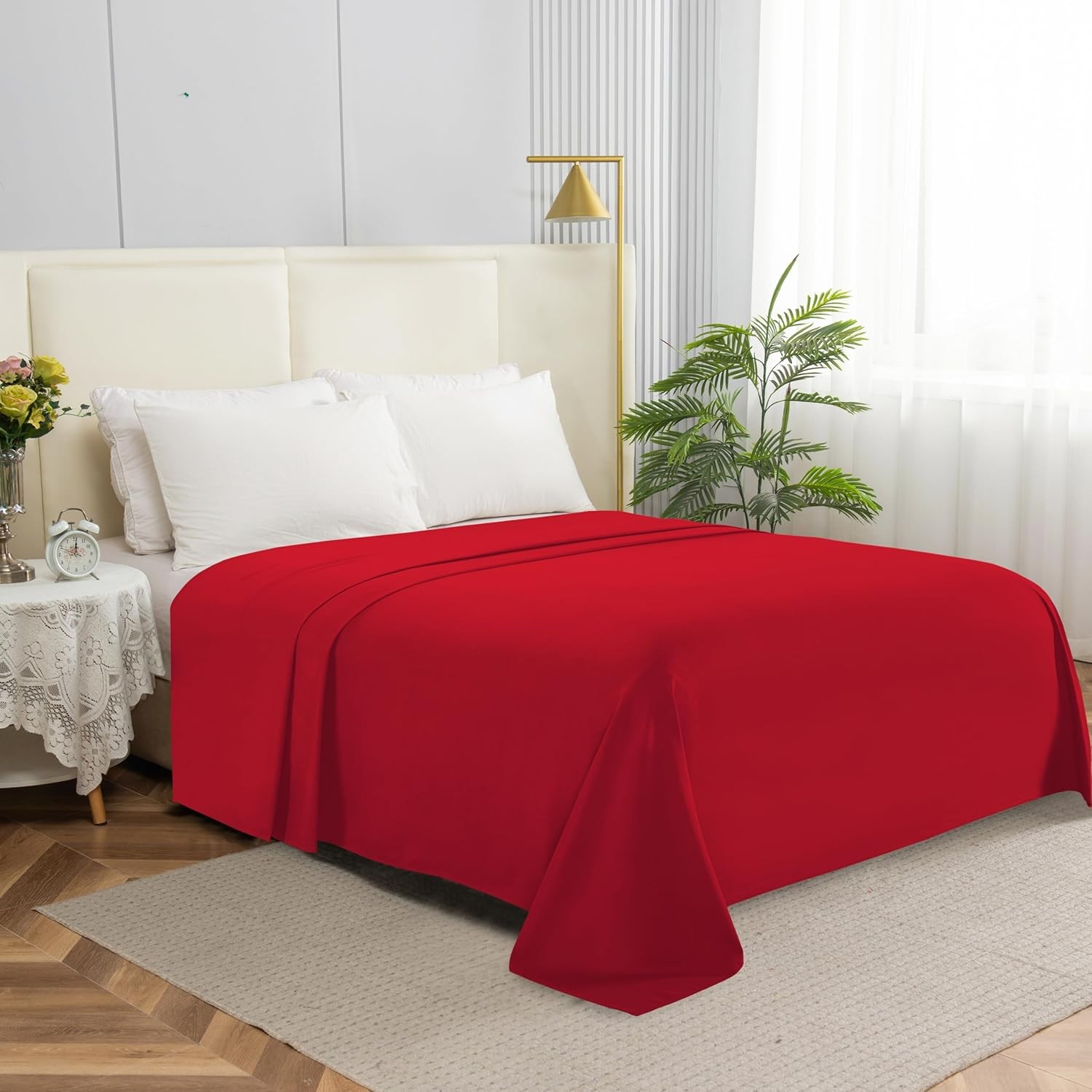 Premium Hotel Quality 1-Piece Flat Sheet Luxury & Softest 1500 Thread Count