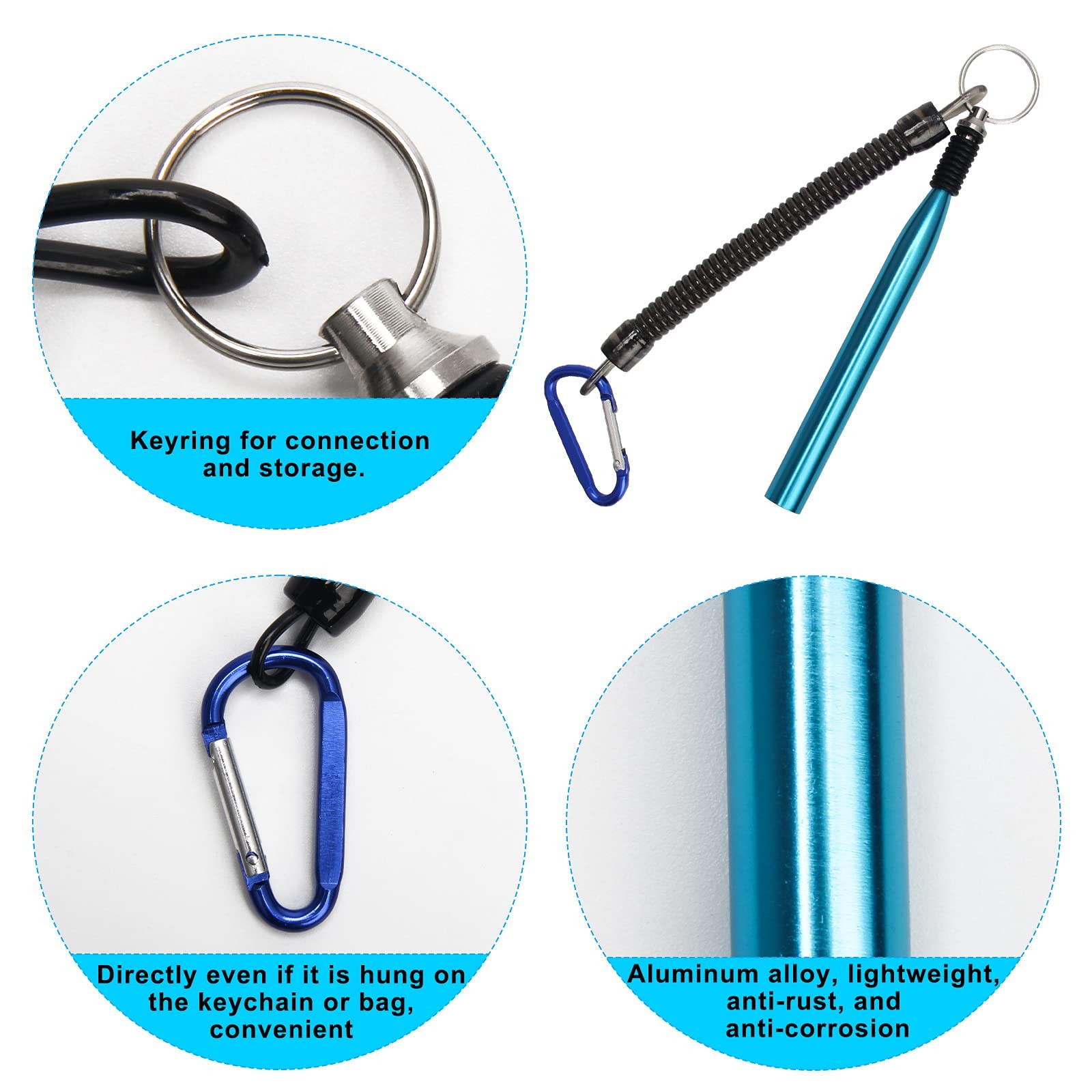 Wacky Rig Tools 2 Pcs with 320 O-Rings, Luxiv usual, blue