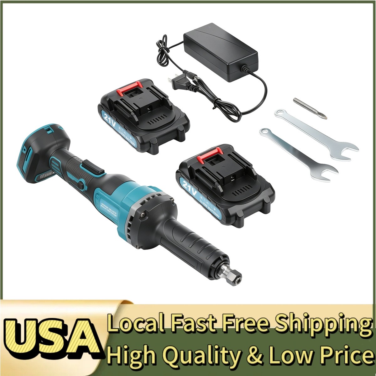 Die Grinder 1/4" Straight Die Grinder 6 Speed Brushless Cordless Die Grinder