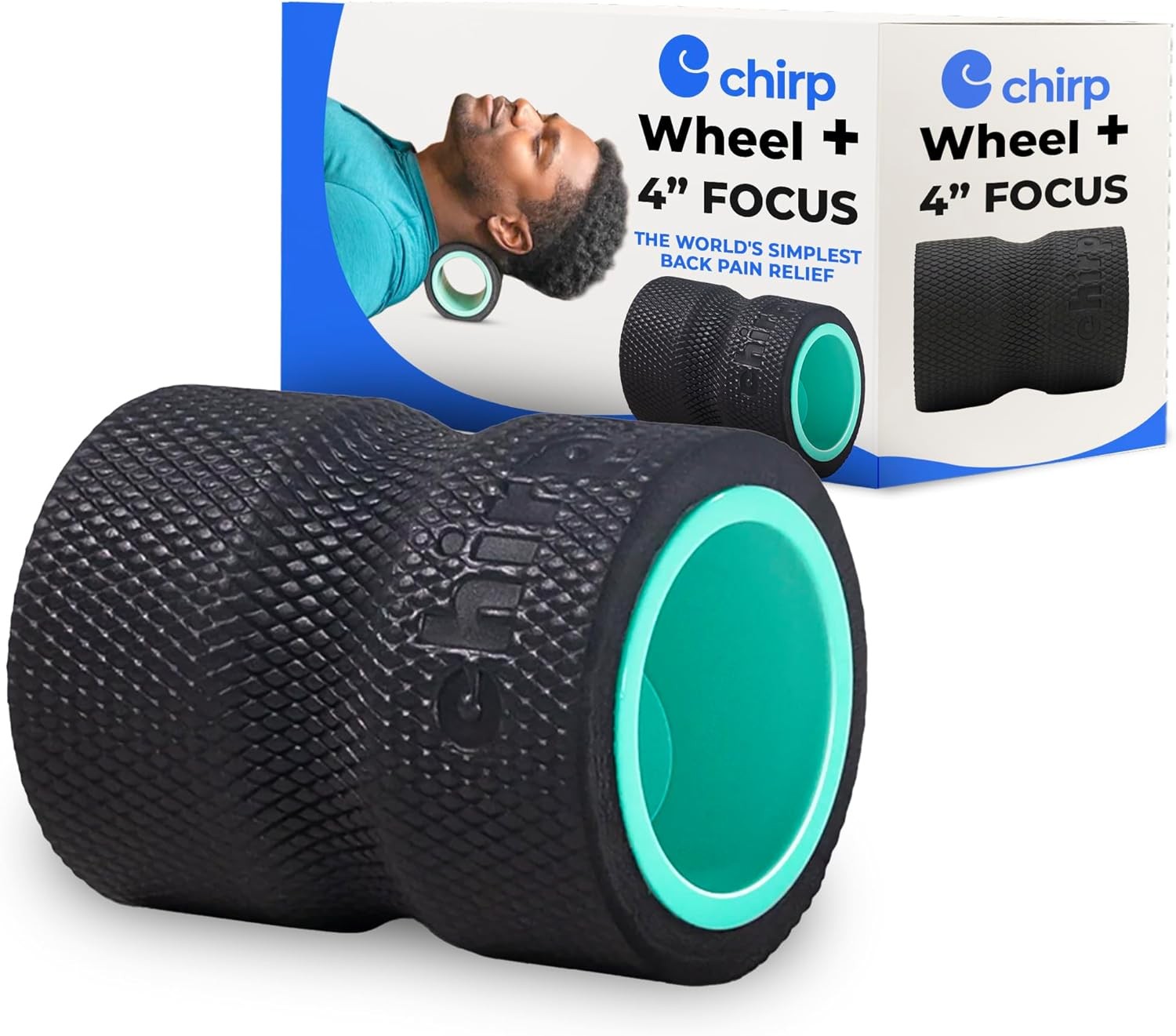 4 Inch Mint Chirp Wheel+ Foam Roller for Back Neck Relief