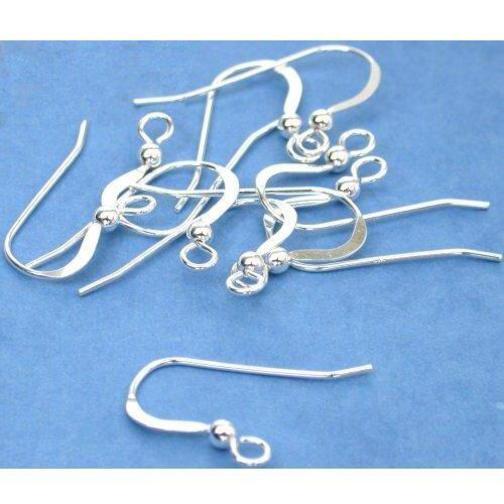 10 Sterling Silver Shepherd Hook Earrings 21 Gauge
