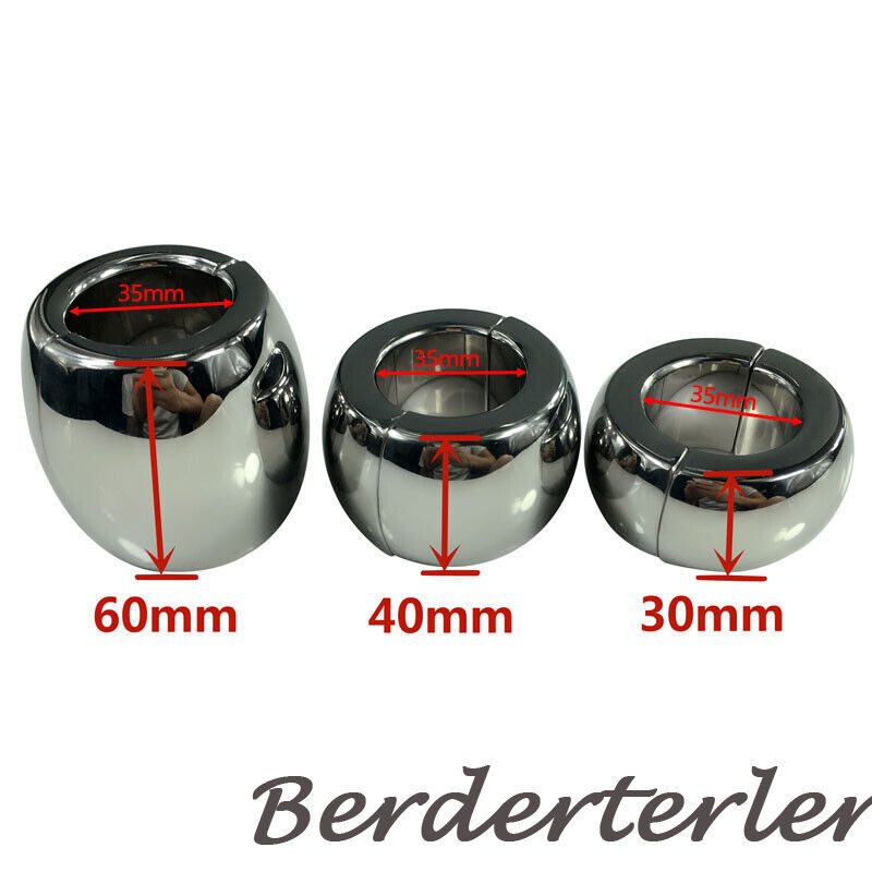 Magnetic Ball Stretcher Scrotum Penis Rings Weight Heavy Duty Stainless Steel