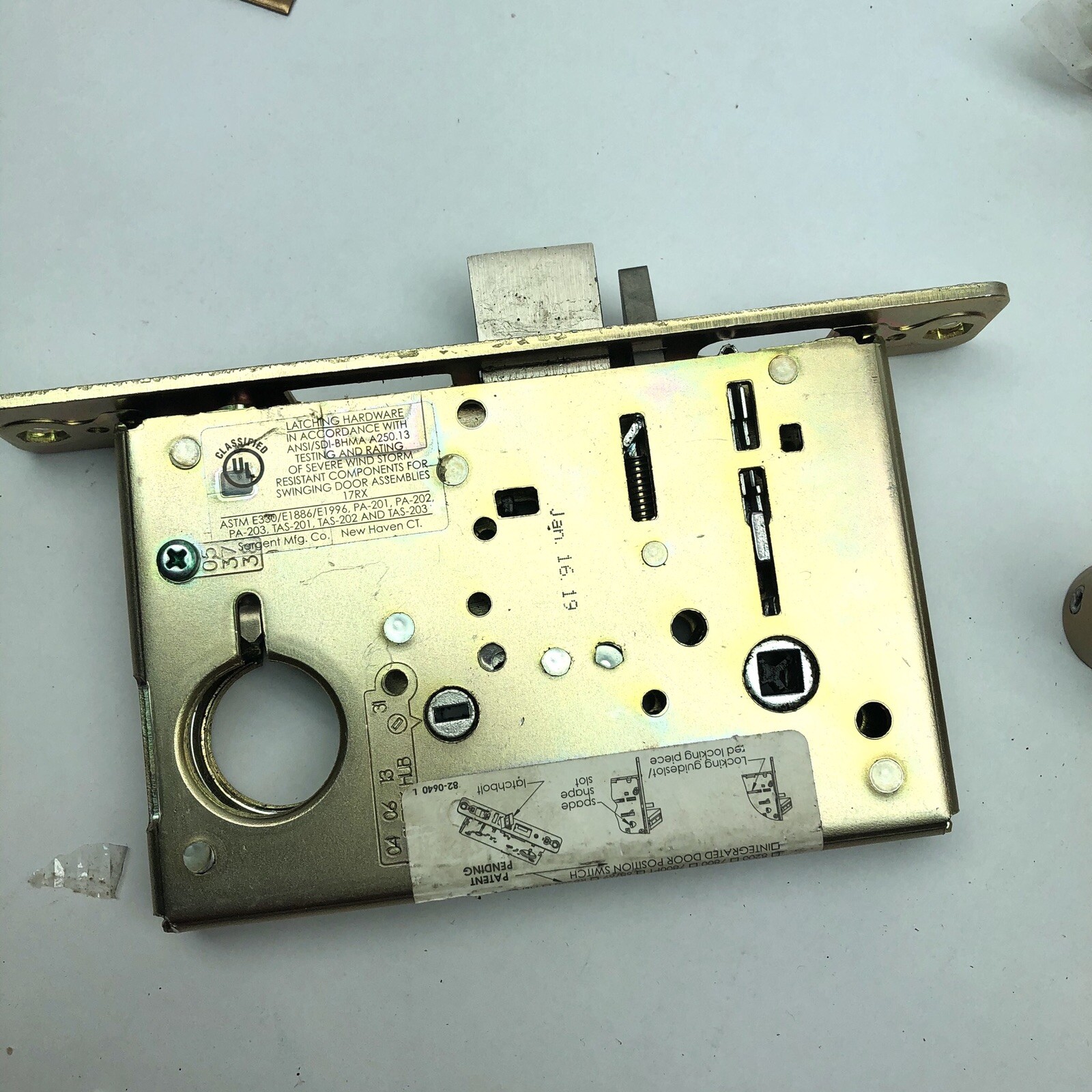 SARGENT ASSA ABLOY MECHANICAL DOOR KNOB BRASS