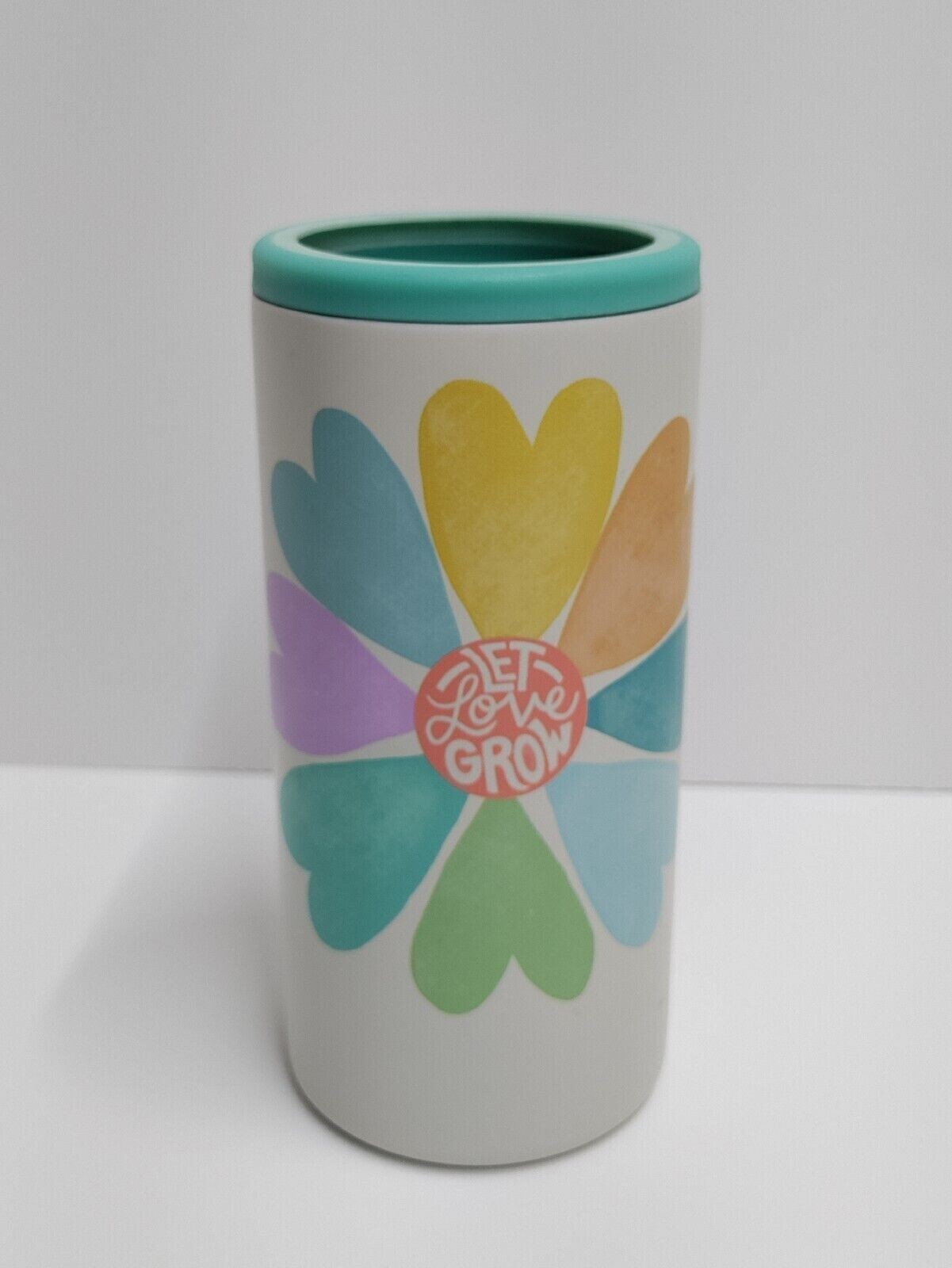 OCS Designs Stainless Steel Slim Can Cooler - Let Love Grow
