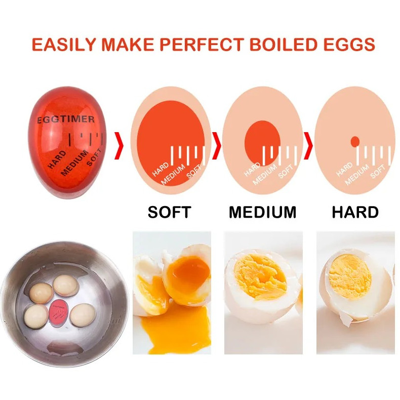 1 pc Egg Timer & Doneness Indicator for Perfect Boiled Eggs