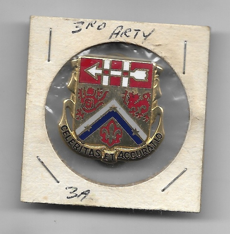 U.S. Military 3rd Field Artillery Battalion Unit Crest Pin CELERITAS ET ACCURATI