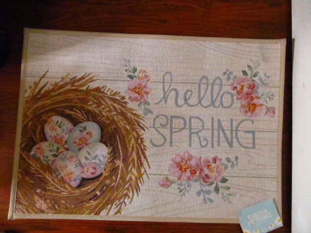 Easter Nesting Tapestry Rug 27" x 19", Hello Spring