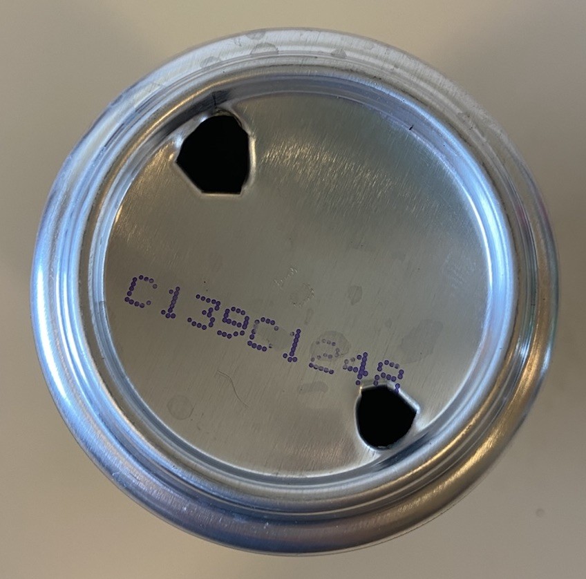 12 oz. MTN DEW SODA CAN EMPTY BOTTOM OPENED
