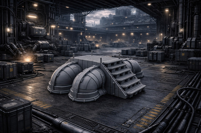 Industrial Pipes with Walkway 28mm Star Wars Legion Wargaming Terrain
