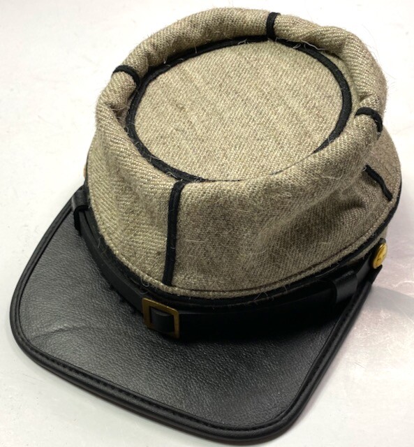 CIVIL WAR CSA CONFEDERATE INFANTRY JEAN WOOL KEPI FORAGE CAP HAT-XLARGE