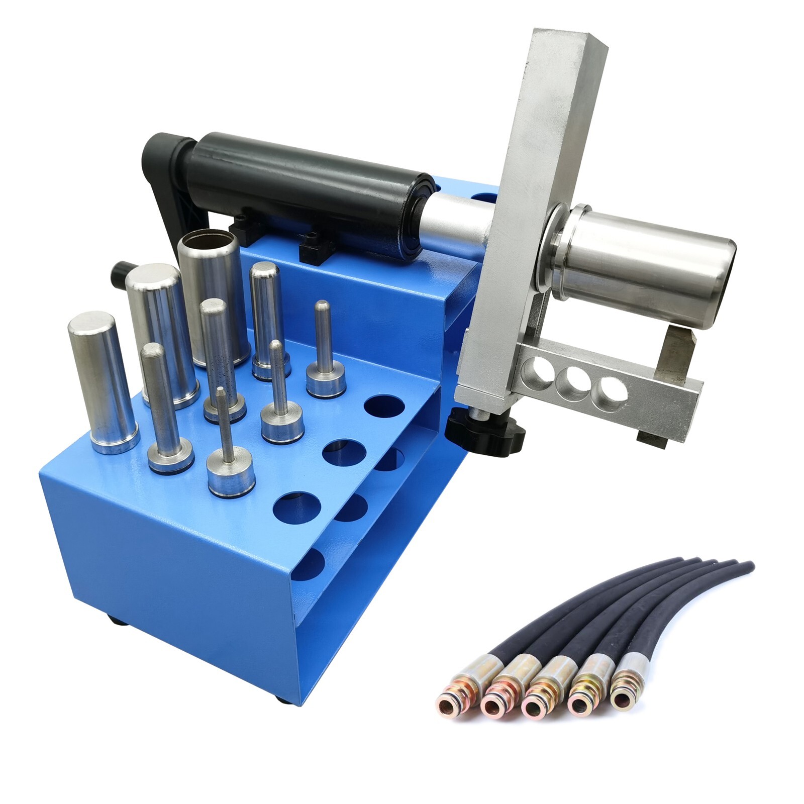 1/4-2" Manual Hydraulic Rubber Hose Skiving Machine with 10 Sets of Dies