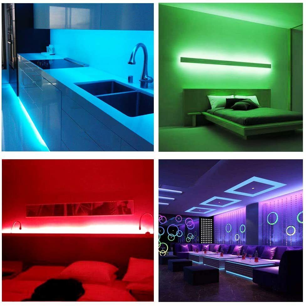 5-15M Led Strip Lights Color Changing String Light + Remote Adhesive Backing