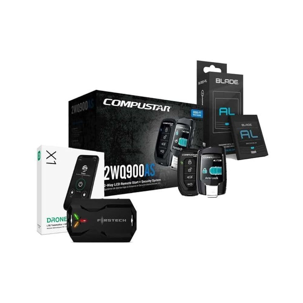 CS2WQ900AS 2-Way 3000-FT Range Remote Start Security Bundled W/ X1LTE GPS Add On
