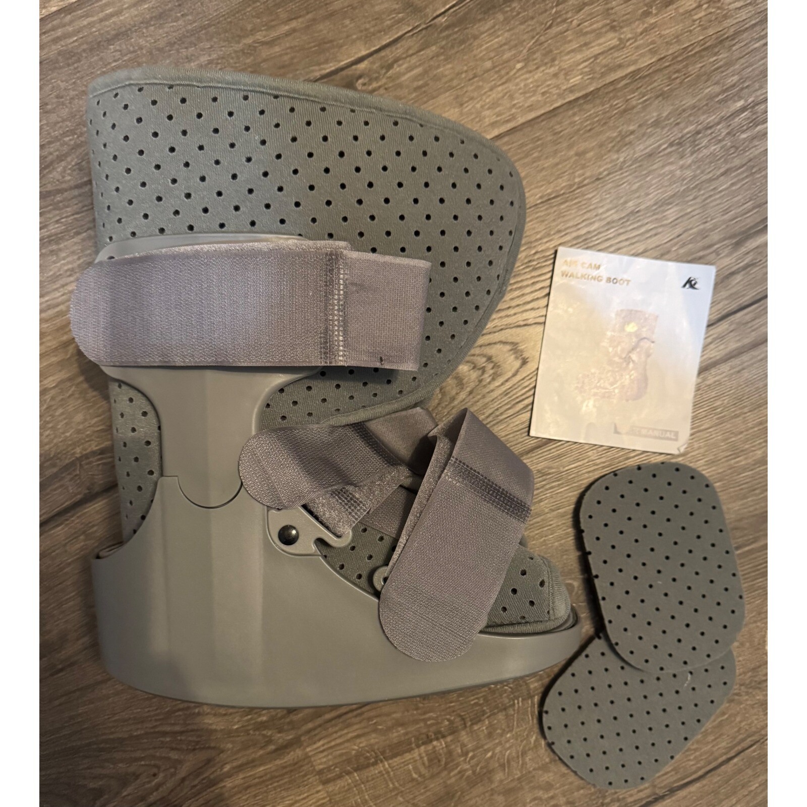 KC Air Cam Walking Boot Medical Ankle Foot Fracture Recovery Gray Small