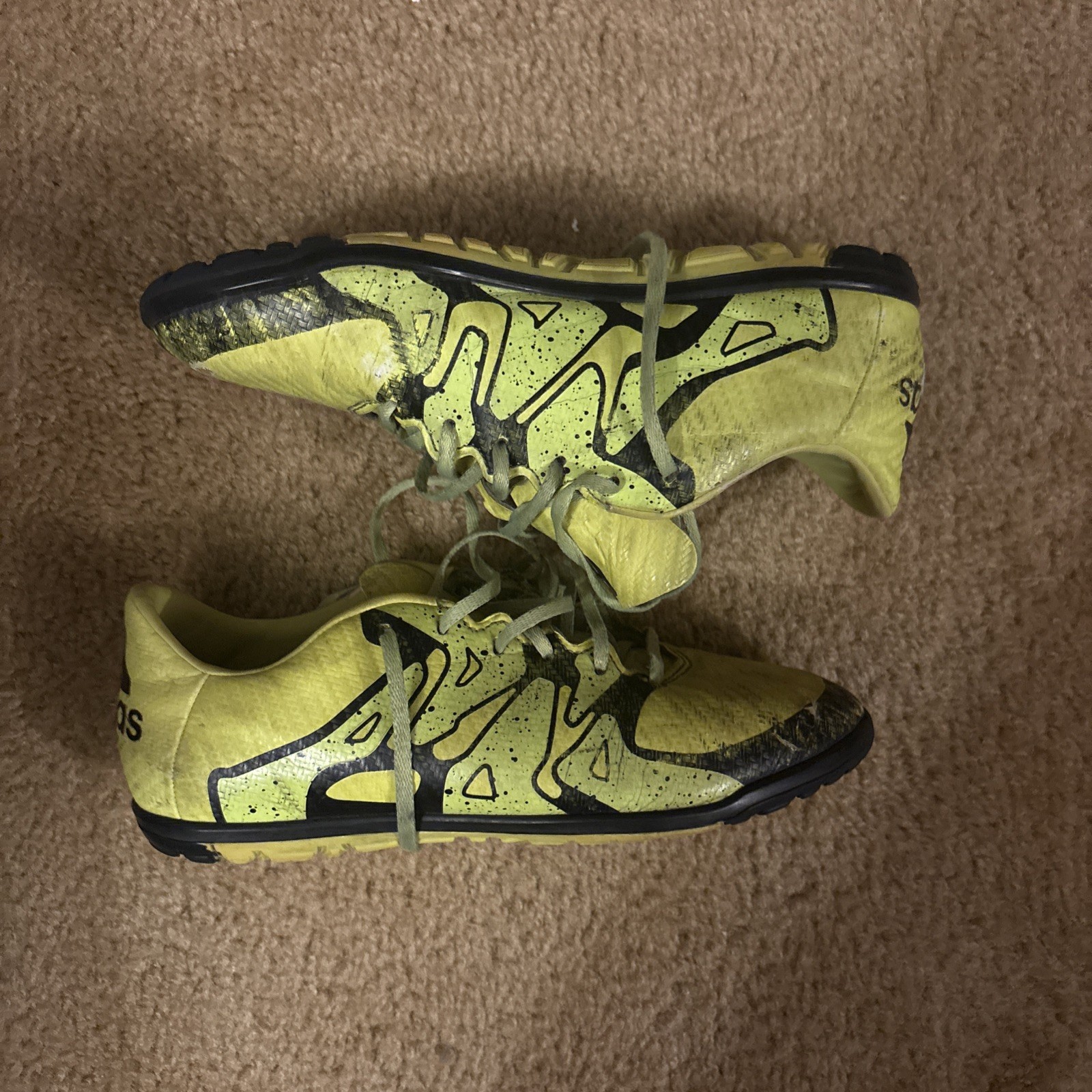 Adidas FG Yellow/neon Green Soccer Cleats Size 5
