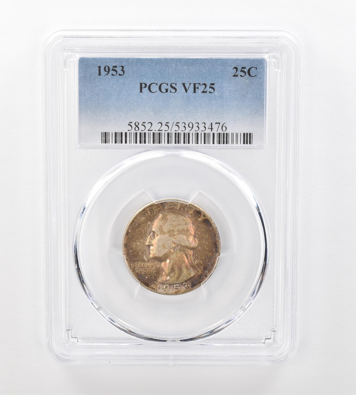 1953 Washington Quarter VF25 PCGS Beautiful Tone *0953