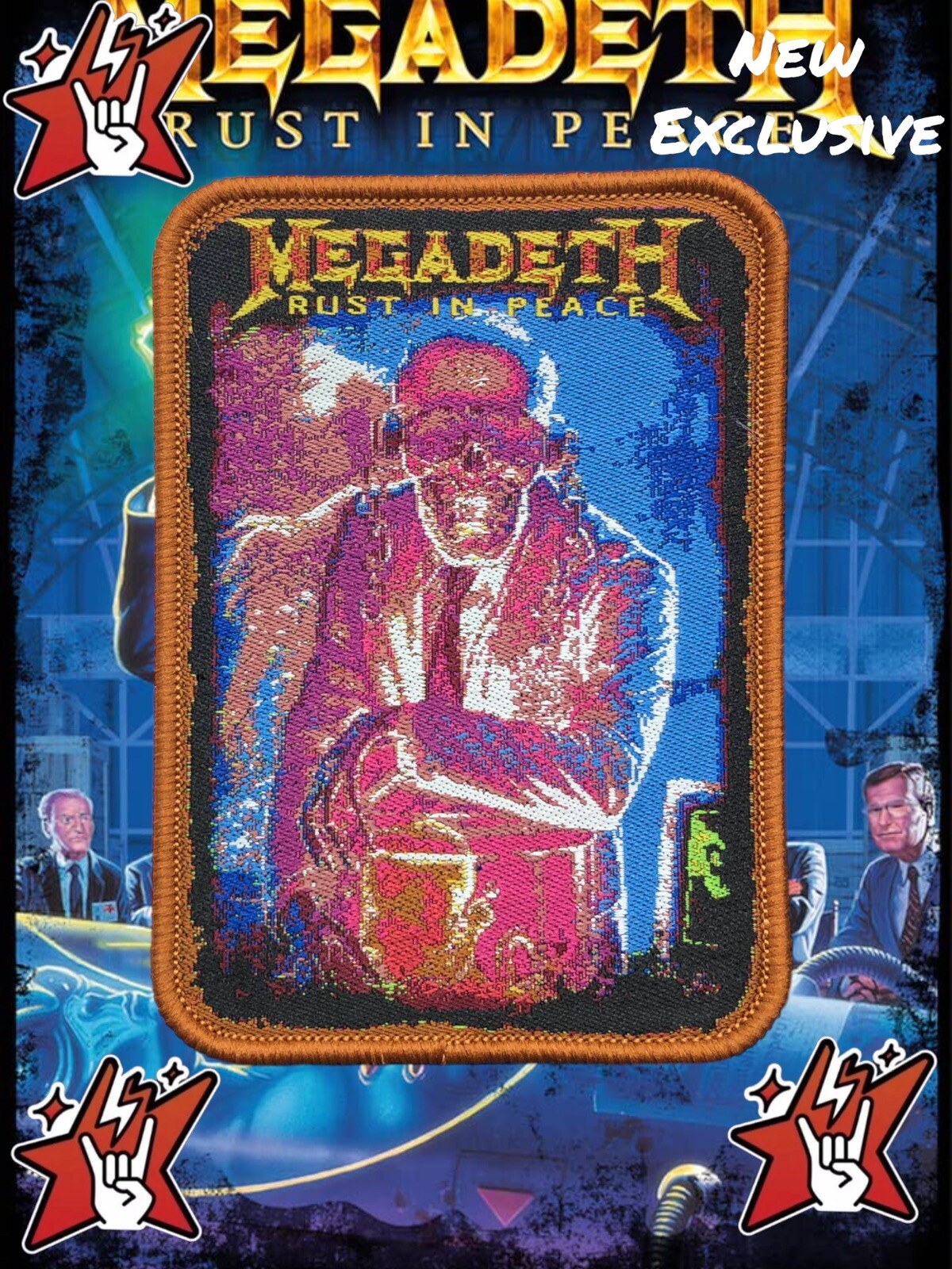 Megadeth Exclusive Woven Patch Thrash Metal Slayer  Metallica Anthrax