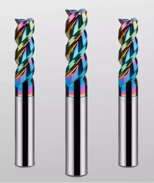 For Aluminum HRC55 Colorful Steel Flat End Milling 1-20mm 3F CNC cutter