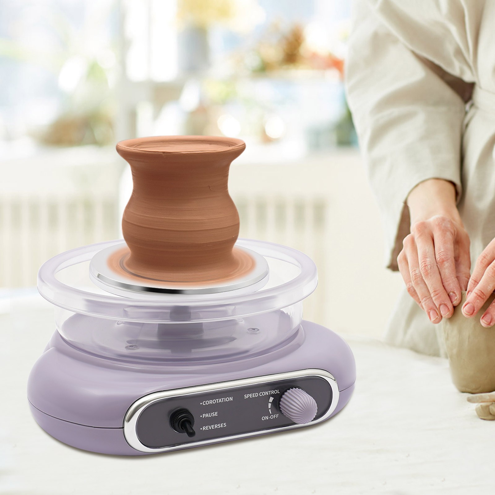 Electric Adjustable Speed Pottery Machine Mini Clay Making Pottery Craft Kit