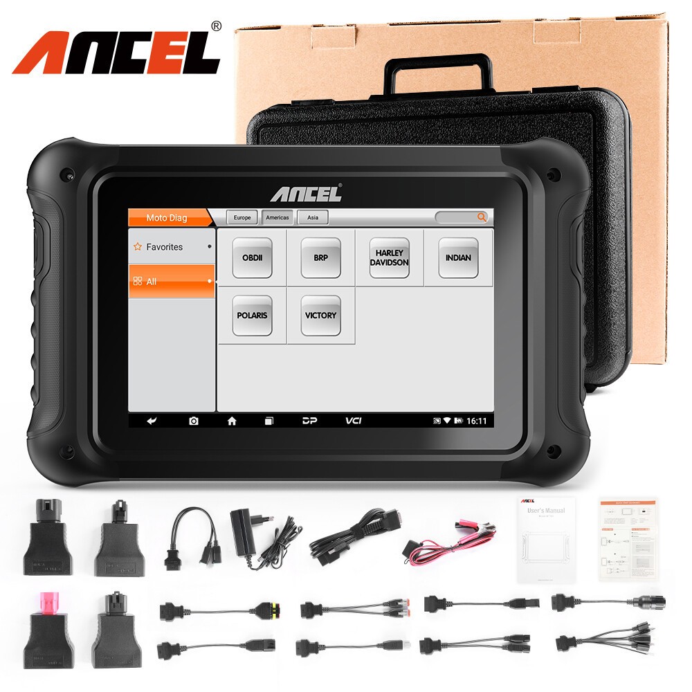 ANCEL MT700 OBD2 Motorcycle Diagnostic Tool All System ECU Coding Active Test
