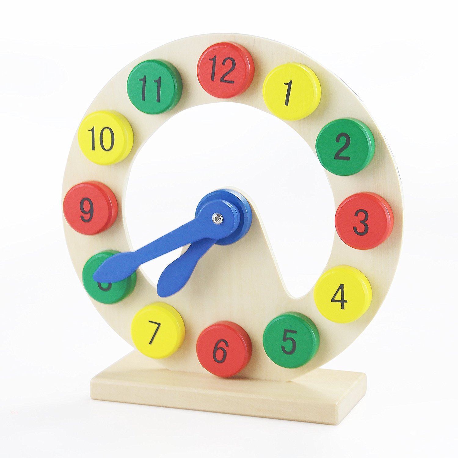 Wood Clock, Time Learning Toy for Children, classic gift idea in natural wood