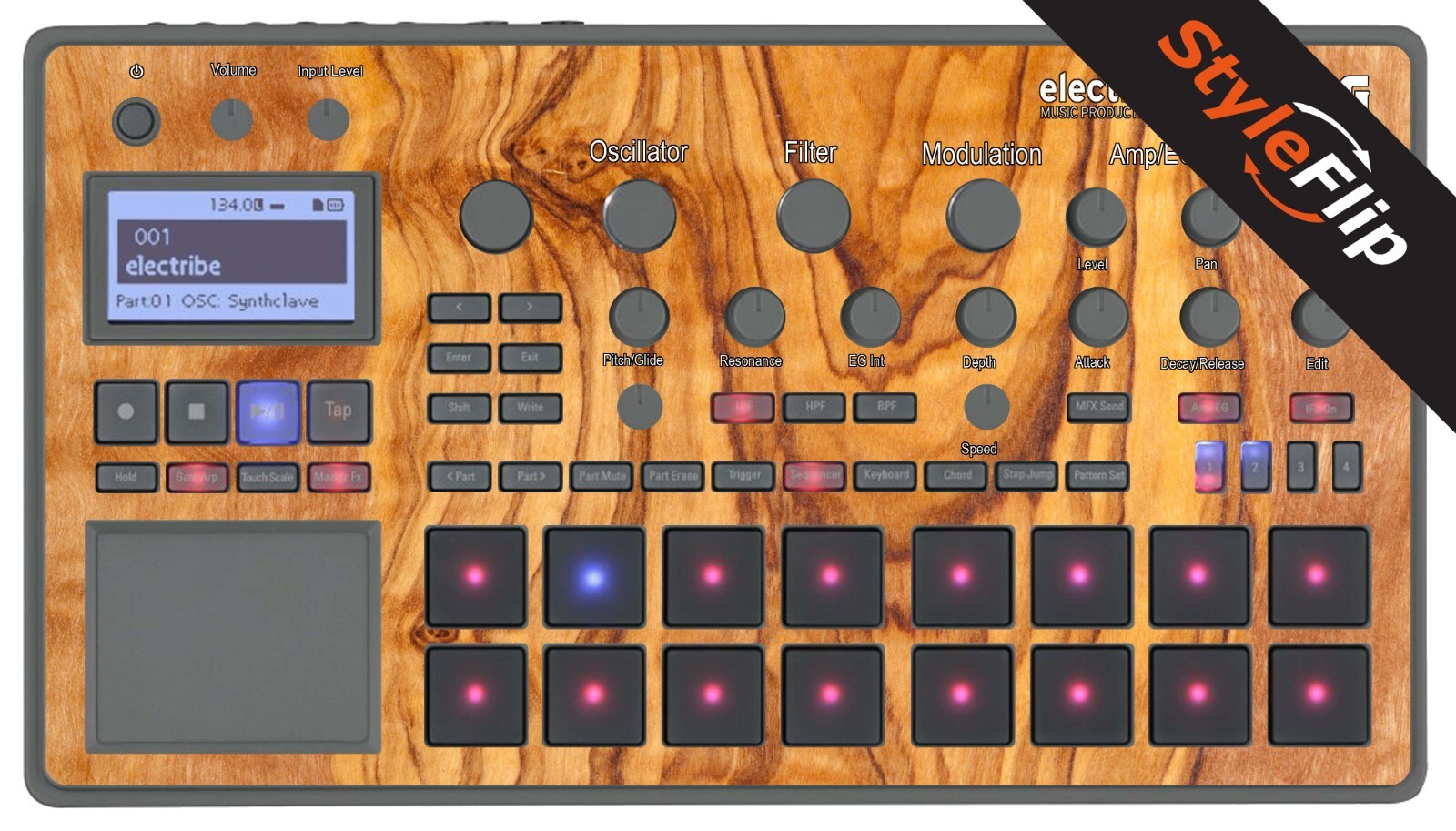 Korg Electribe 2 Skin | Color Wood 6 | Protective Decal | StyleFlip Skins