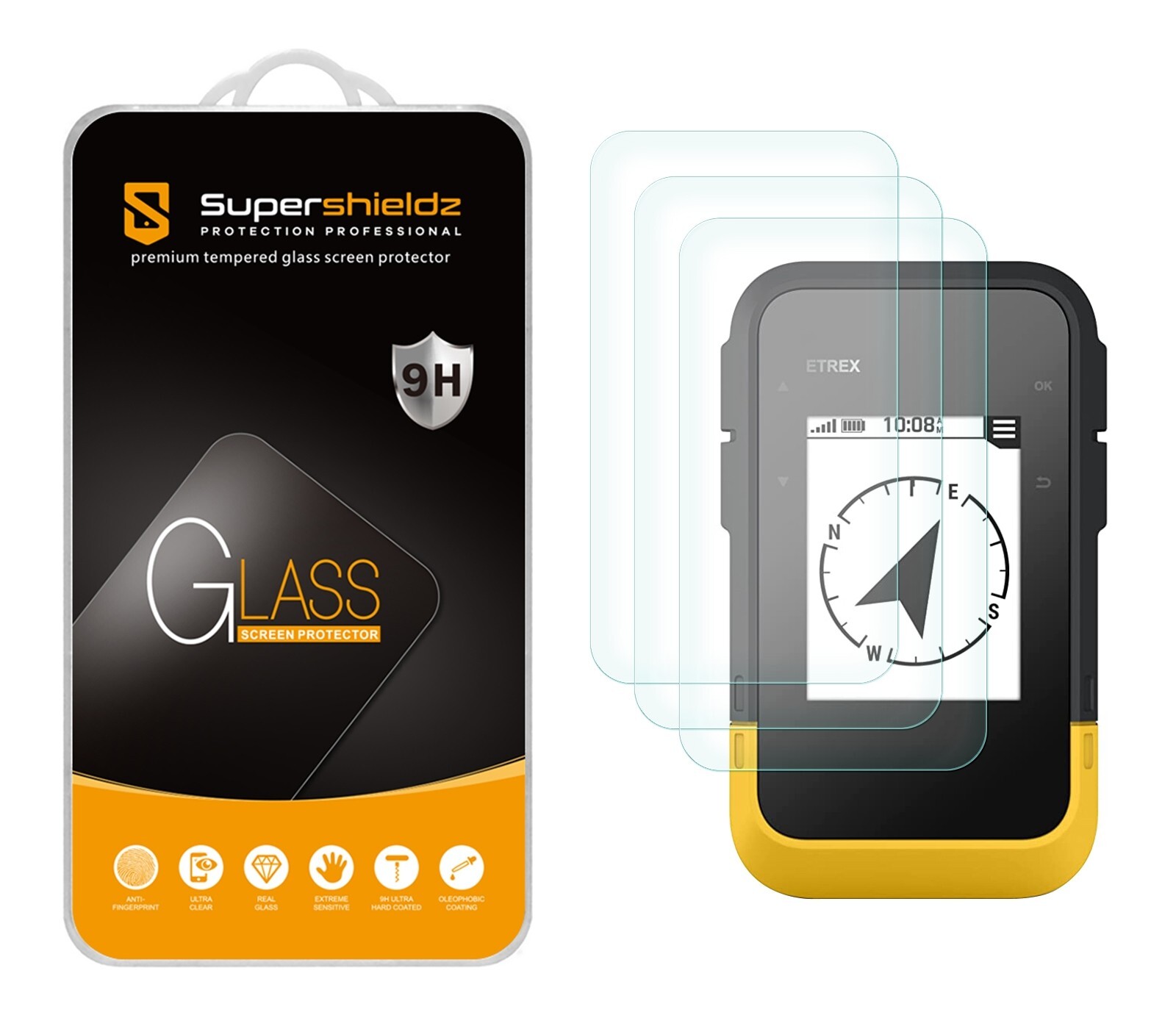 3X Supershieldz Tempered Glass Screen Protector for Garmin eTrex SE