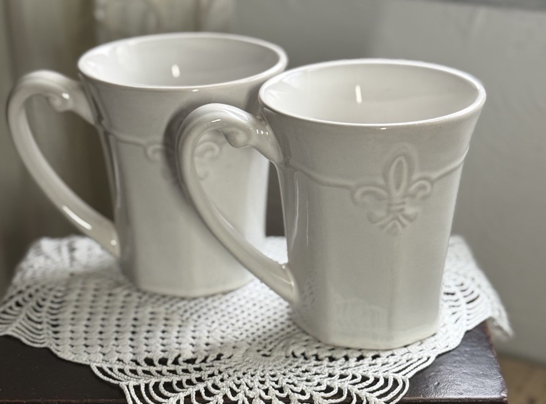 Better Homes & Gardens Country Crest 4.25" Mug Stoneware 12 oz. Cream (Set of 2)