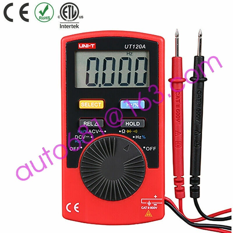 UNI-T UT120A Pocket Size Type Auto-range DMM Digital Multimeter DC / AC Volta