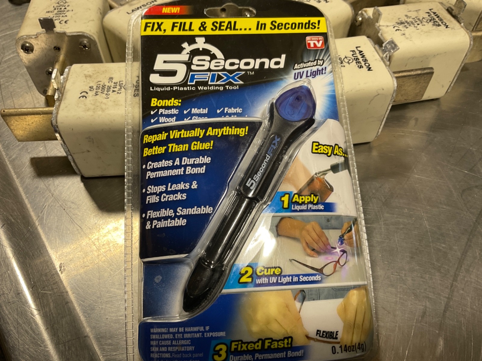 5 Second Fix Liquid Plastic Welding Tool UV Light Cures Liquid Plastic NEW