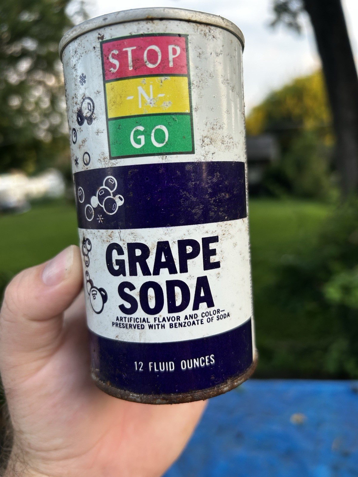 Stop -N- Go Grape Soda Vintage Soda Can Pop Trotwood Ohio