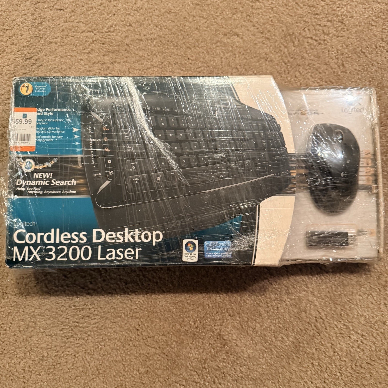 Logitech Cordless Wireless MX3200 Laser Keyboard/Mouse Receiver - NIB & Sealed!