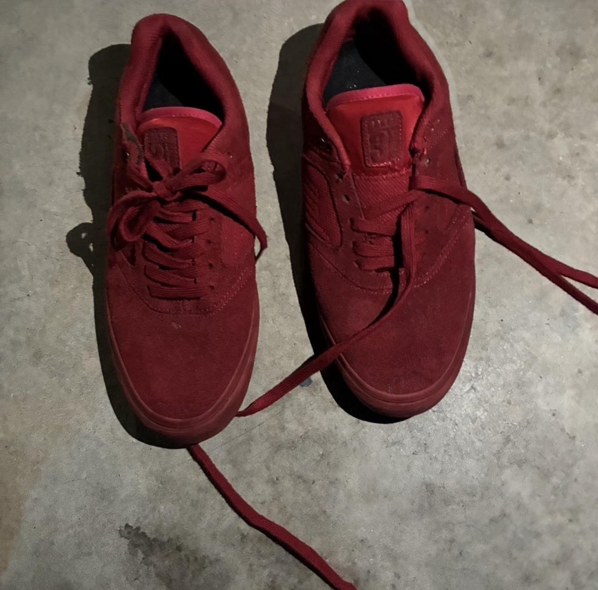 Baker Red Men's Lace-Up Athletic Skateboarding Shoes Casual Sport Footwear