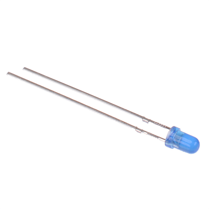 50 x Blue 3mm Diffused Round LED 60° 800mcd