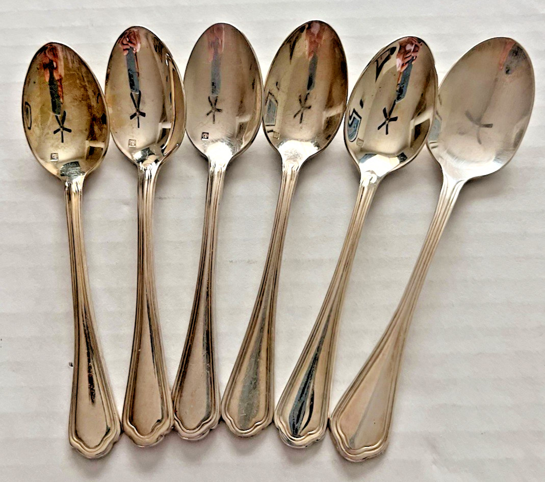Fortessa Teaspoons Heavy Duty Stainless Steel 18/10 Dessert Coffee Spoons x6 Lot