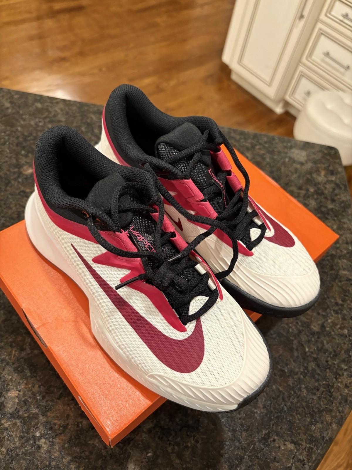 Nike Zoom Vapor Pro 3 Tennis Shoes Ivory/Pink/Red Women's Size 6.5 NWB