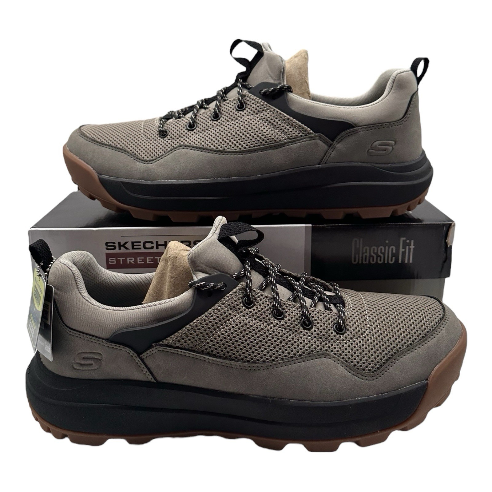 Skechers Cambert Herder Shoes Men's Size 9.5 Cement Grey Sneakers 210899 CMNT