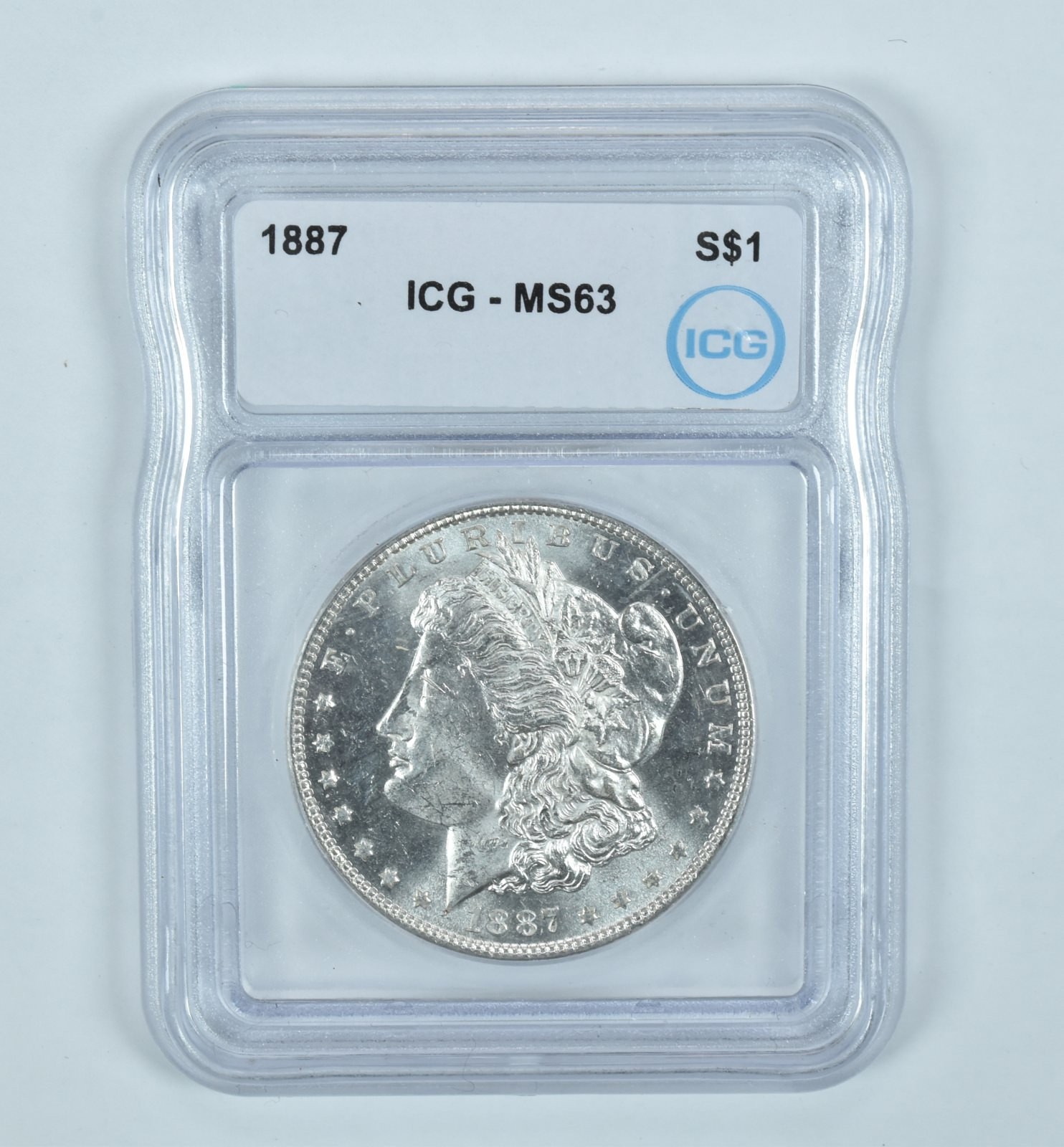 1887 Morgan Silver Dollar MS63 ICG