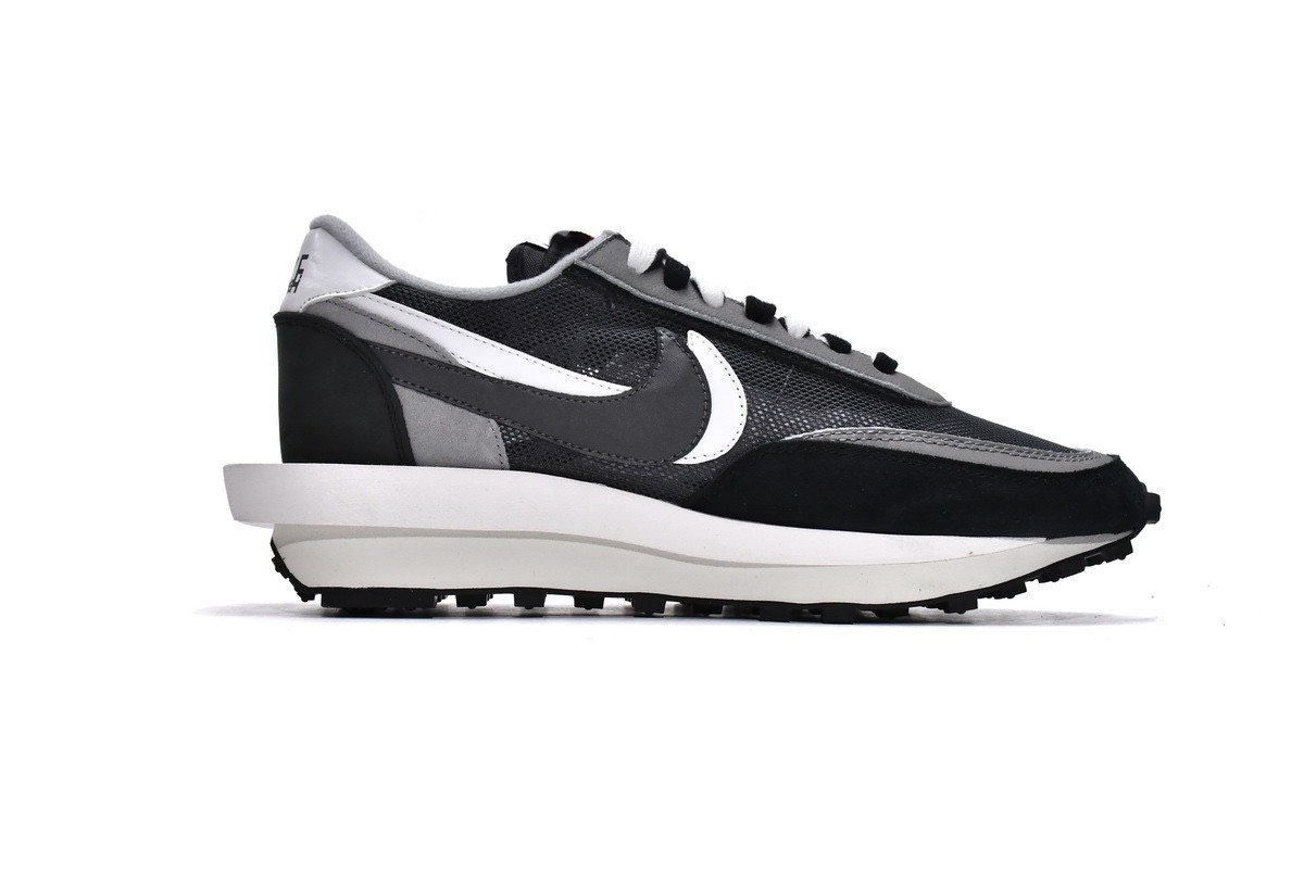 Men’s Running Shoes sacai x Nike LDWaffle 'Black'-White Grey📣