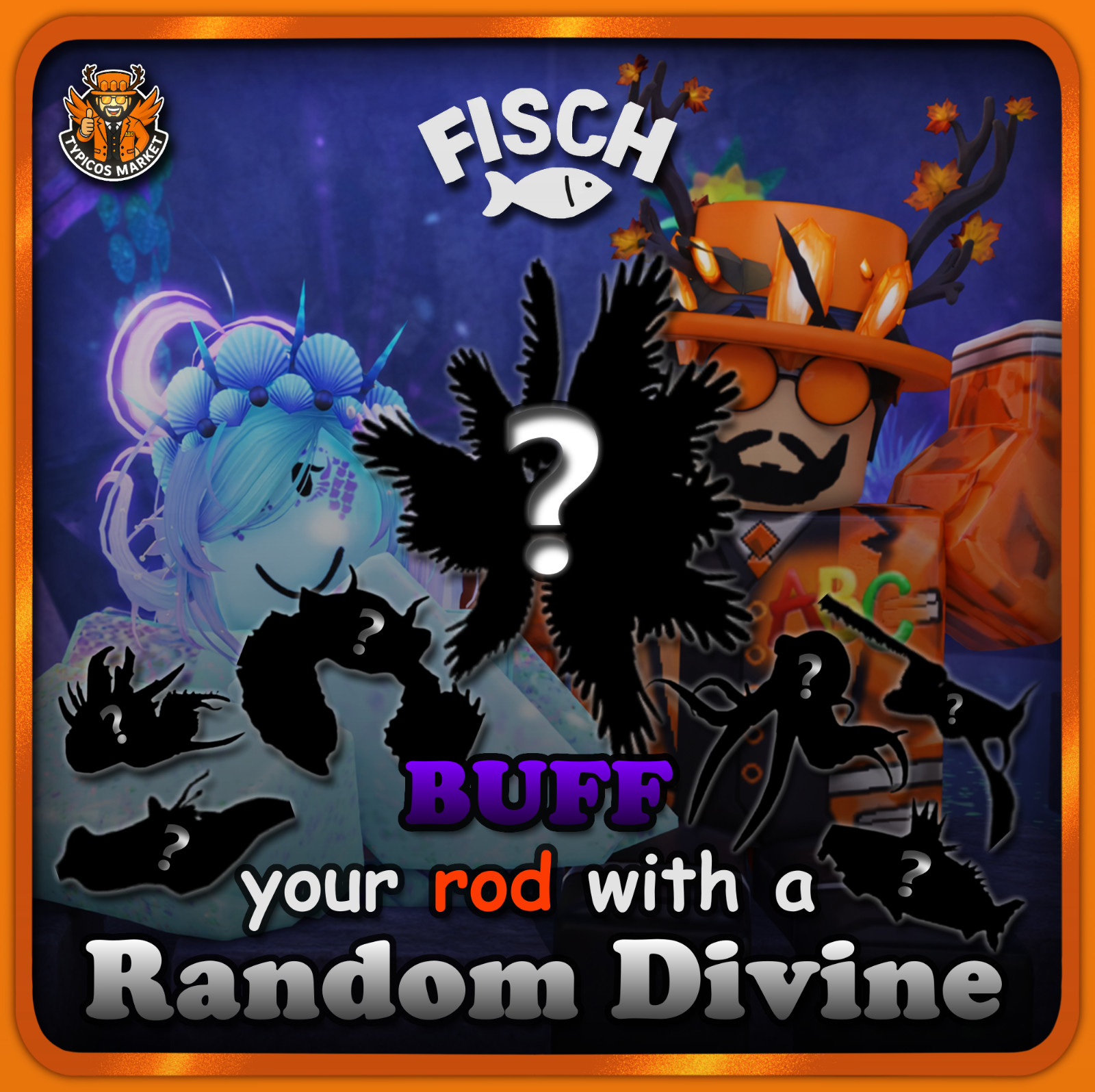 [FISCH] - Random Divine Fish - [Buff your rod with Mella Mermaid's Quests]