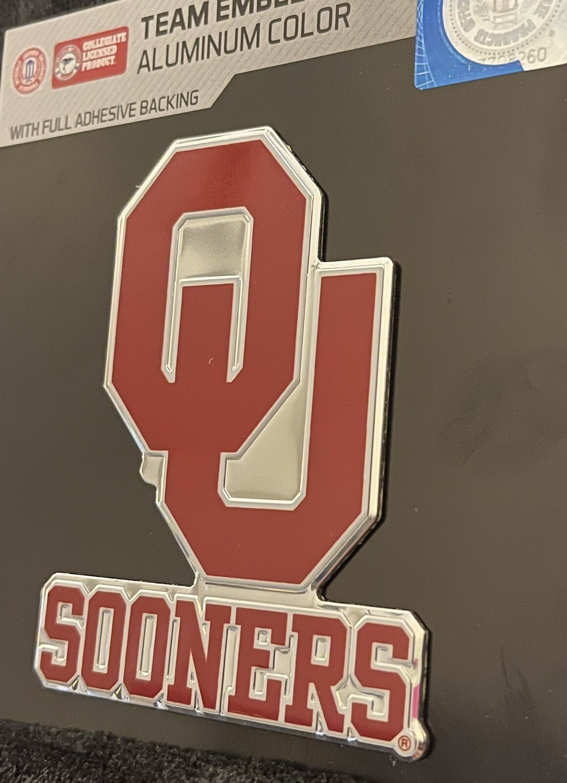 OU Oklahoma Sooners Football Metal Car Auto Emblem Logo FREE First Class Ship
