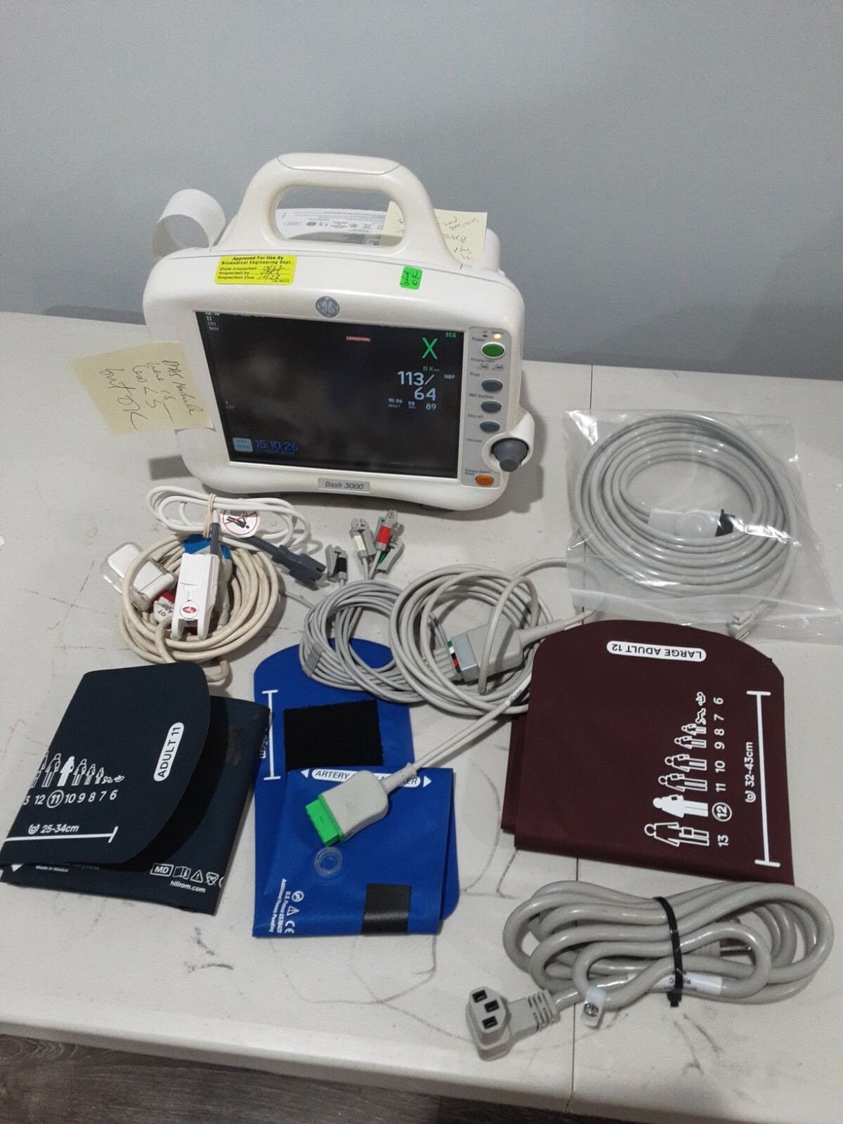 GE Dash 3000 massimo sp02 and soft 7.2 with 4 IBP and Co2 , 90 DAYS FREE RETURN