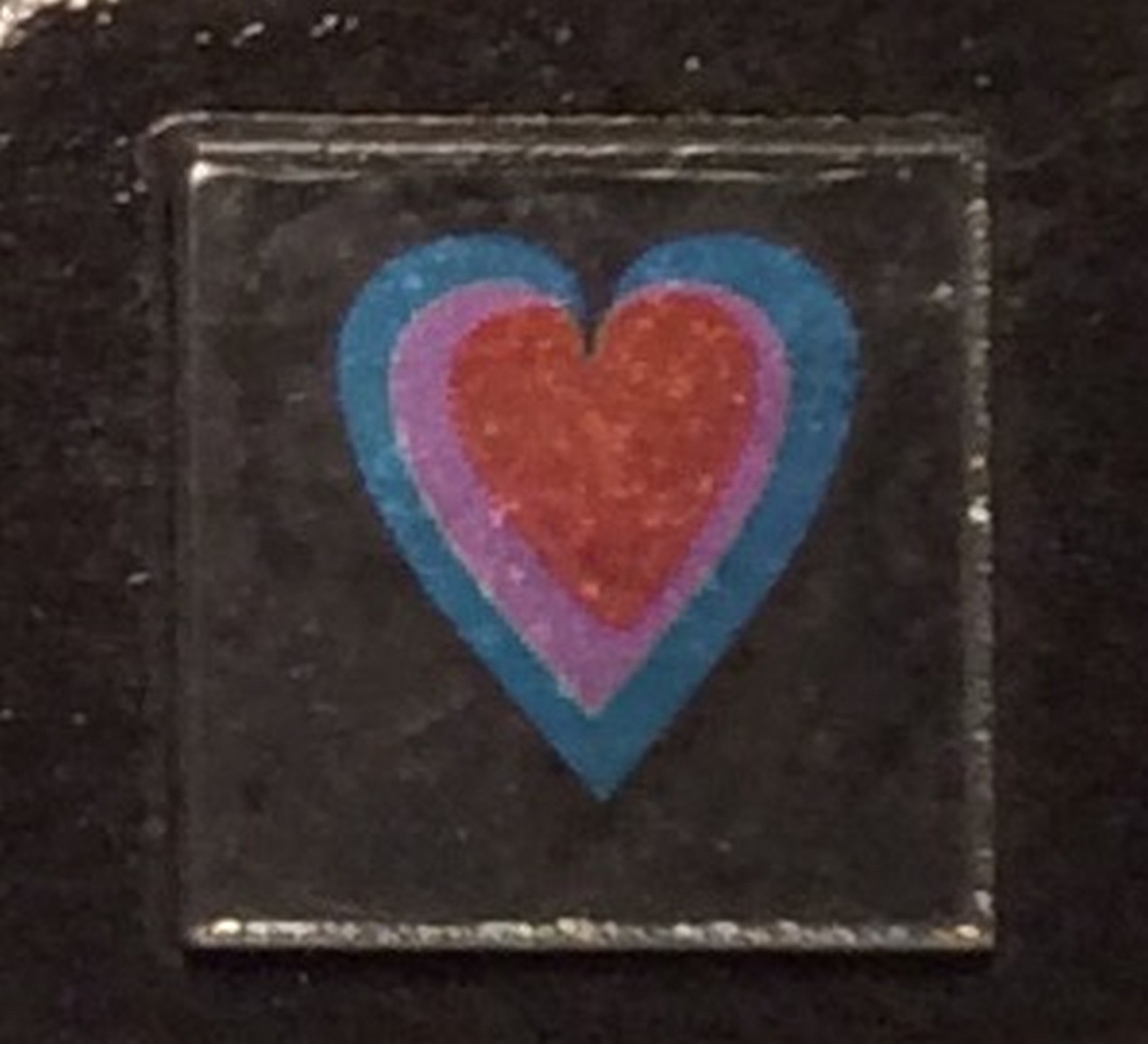 CBS DICHROIC GLASS 96 C.O.E. Single Small Size HEART #9 Fusing Supplies