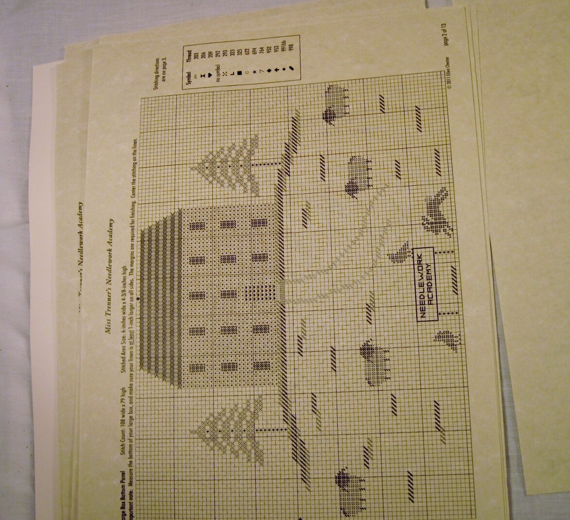 Miss Trenners Needlework Academy Booklet With My Needle Needlework Patterns