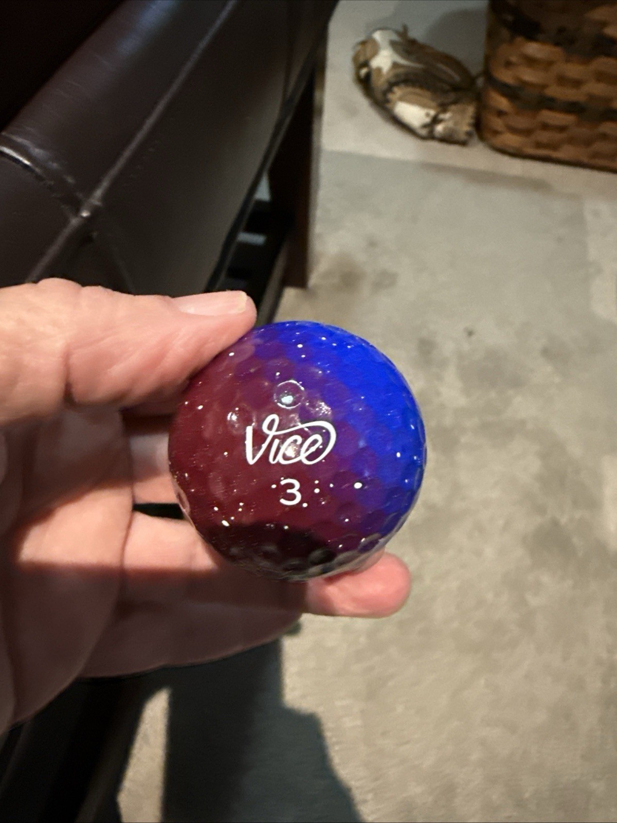 Vice Pro Galaxy Drip Golf Ball Limited Exition Puple Rare Number 3 One Ball