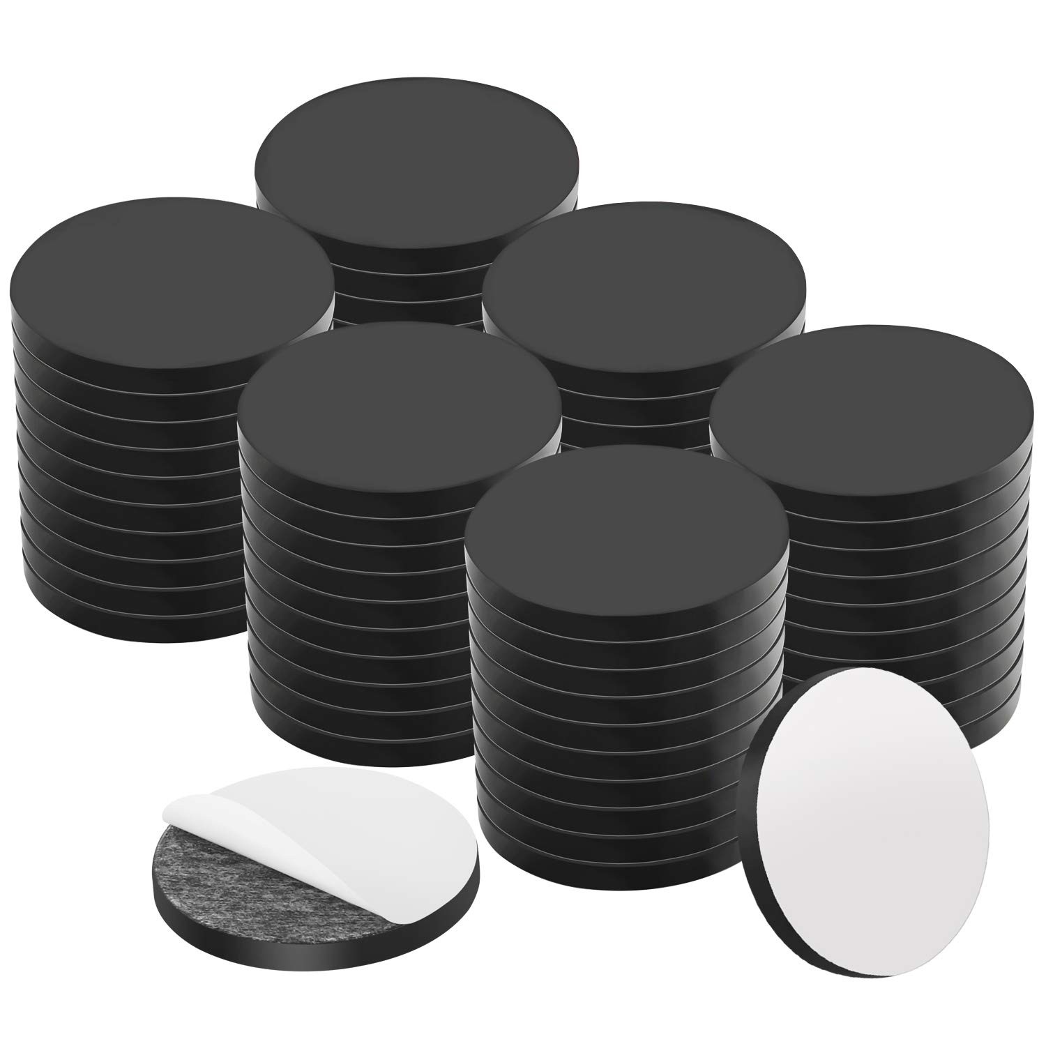 60 Pack 20x2mm Round Peel and Stick Magnets w/ Adhesive Backing for DIY