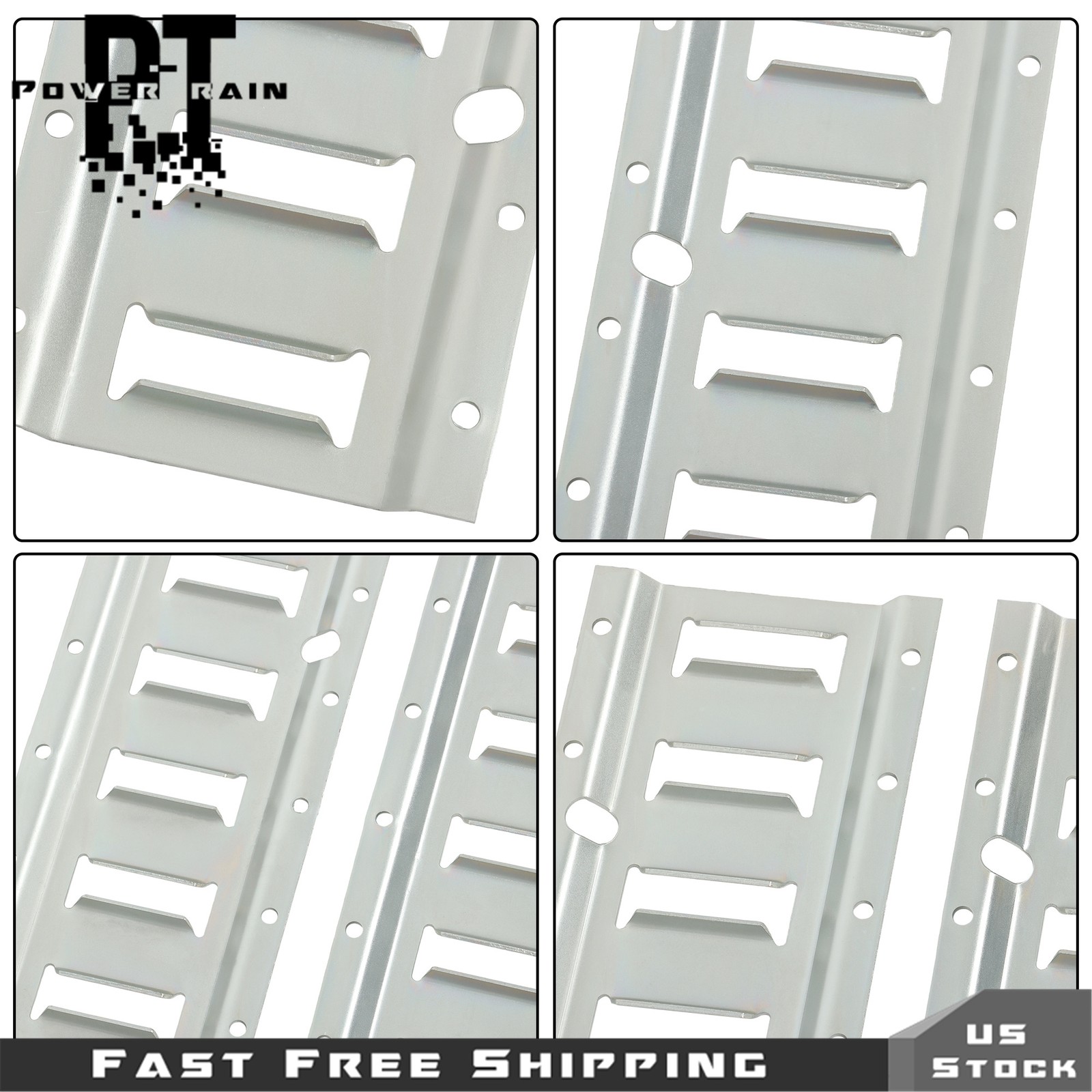 Fit For Garages Trailers E Track Tie Down Rail Kit 8× 2' E-Track Bar Rails